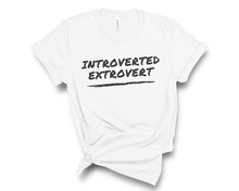 Load image into Gallery viewer, Introverted Extrovert white, Introvert Shirt, Extrovert shirt, For the awkward, awkward memes