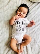 Load image into Gallery viewer, Britney Spears clothing for baby, Poops I did it again, Poops, Britney Spears Kid apparel, Unisex Baby Clothes,