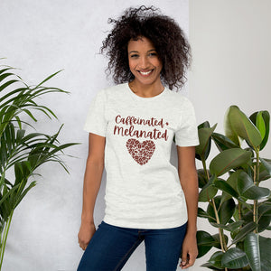 Caffeinated and Melanated Shirt, Coffee Lover Shirt, Melanin poppin shirt, black girls rock, black girl magic shirt, gifts for her, christmas gift