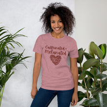 Load image into Gallery viewer, Caffeinated and Melanated Shirt, Coffee Lover Shirt, Melanin poppin shirt, black girls rock, black girl magic shirt, gifts for her, christmas gift