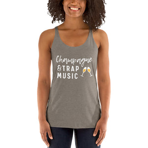 Champagne and Trap Music Women's Racerback Tank, Brunch shirts, Brunch Apparel